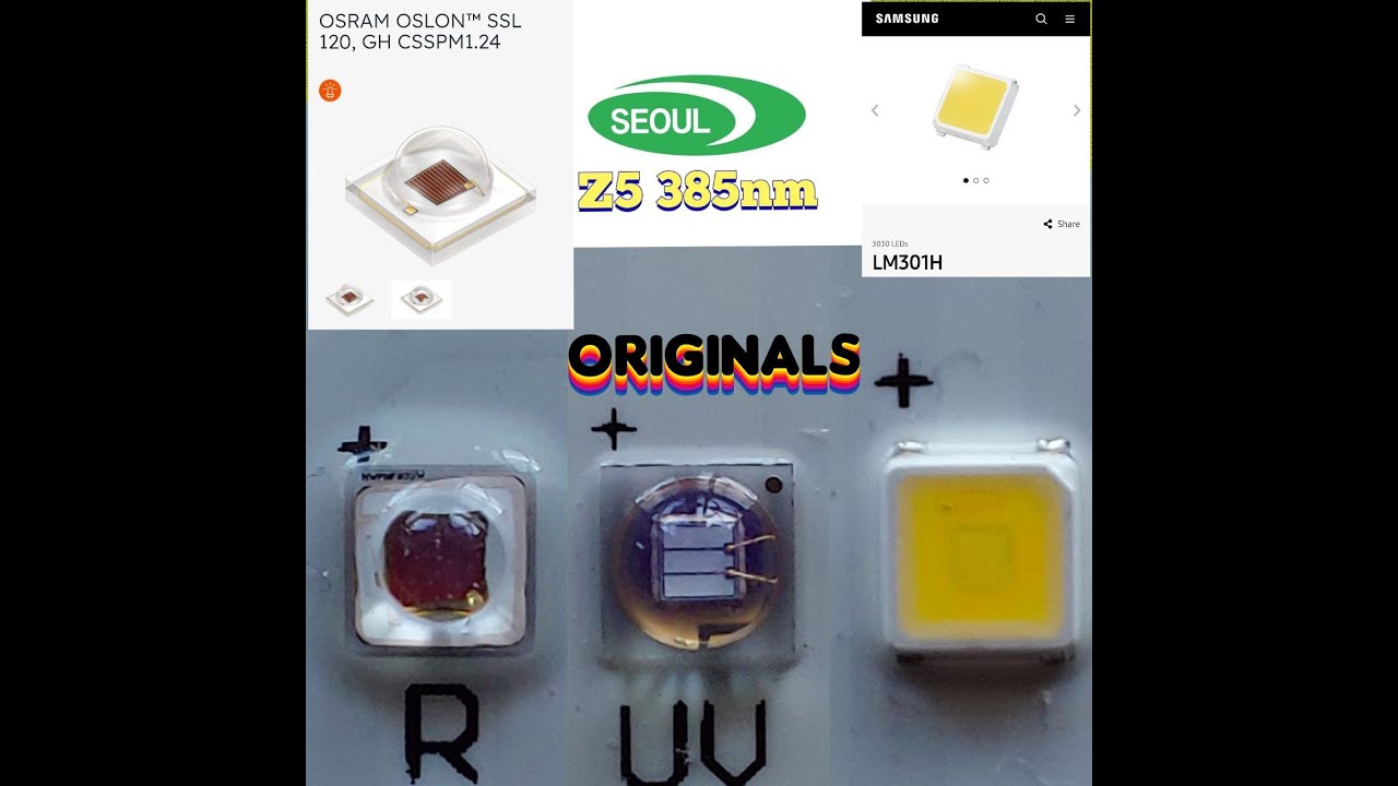 Samsung lm301h Osram1.24 660nm originals простое подручное определение оригинальности чипов +доп2024