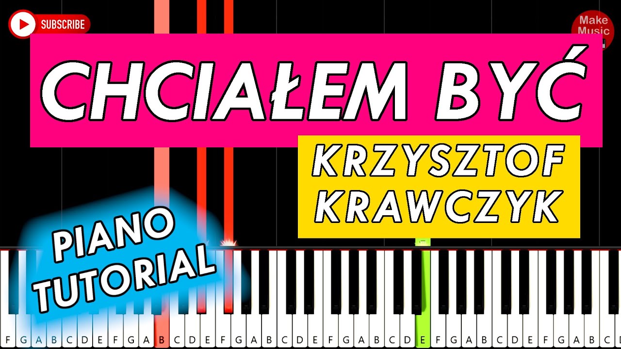 CHCIAŁEM BYĆ (Krzysztof Krawczyk) - Piano Keyboard Tutorial