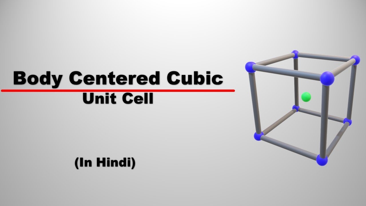 Body Centered Cubic | In Hindi | Crystal Structure