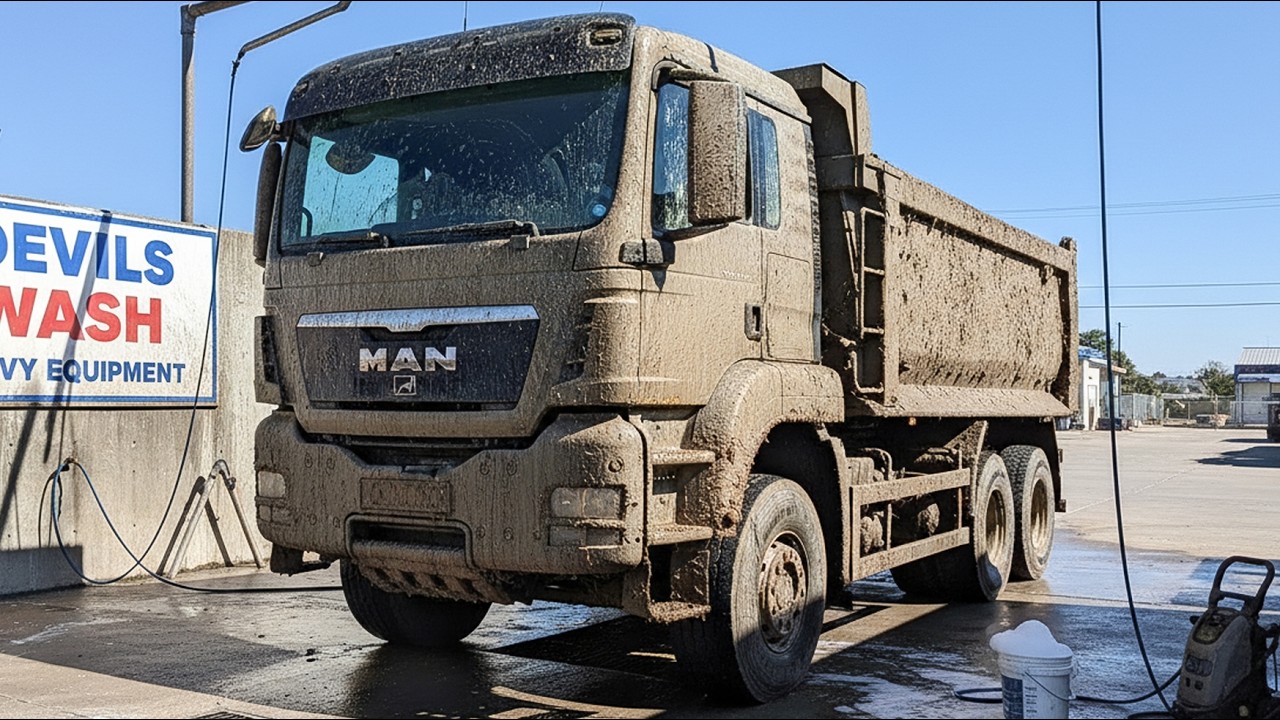 ICE AND MUD 🤮 I'm Washing the Dirtiest Trucks | Satisfying ASMR