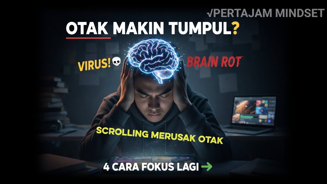 Kenapa Otak Lo Terasa Makin Tumpul? ||(Bahaya Brain Rot) #selflimprovement 