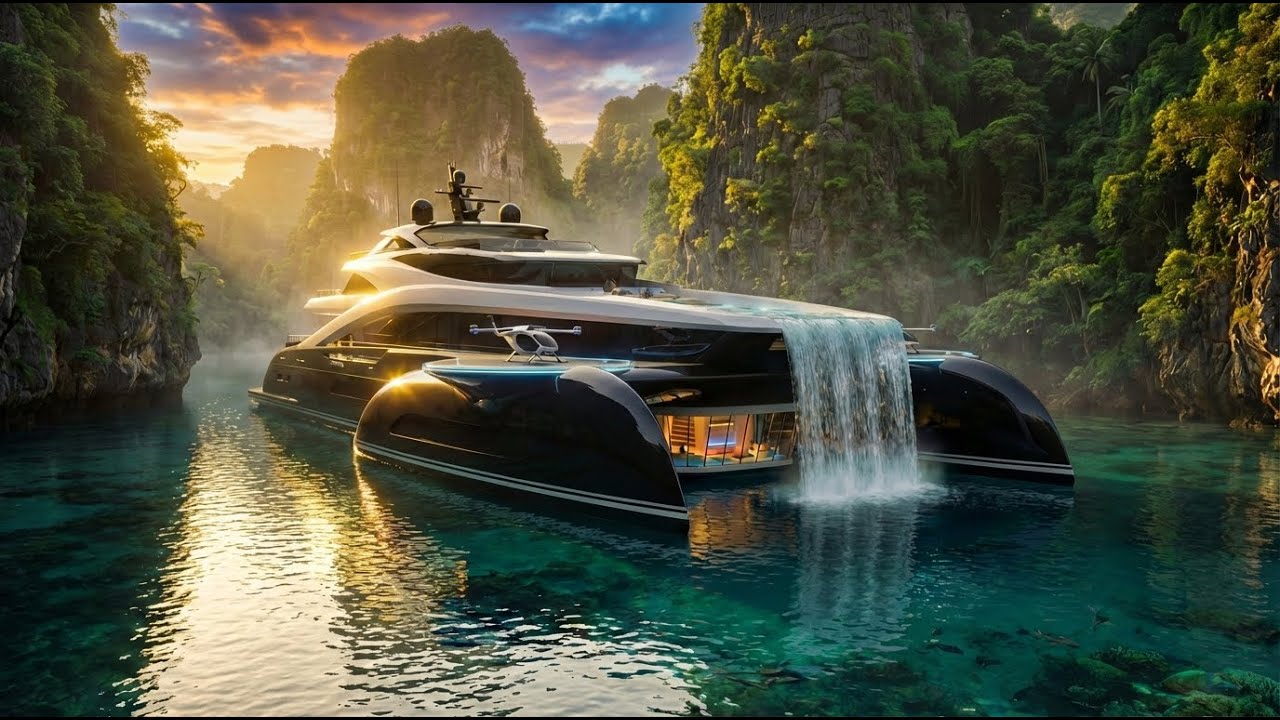 Inside The $850,000,000 Superyacht: Underwater Bedroom & Waterfall | Yachts World