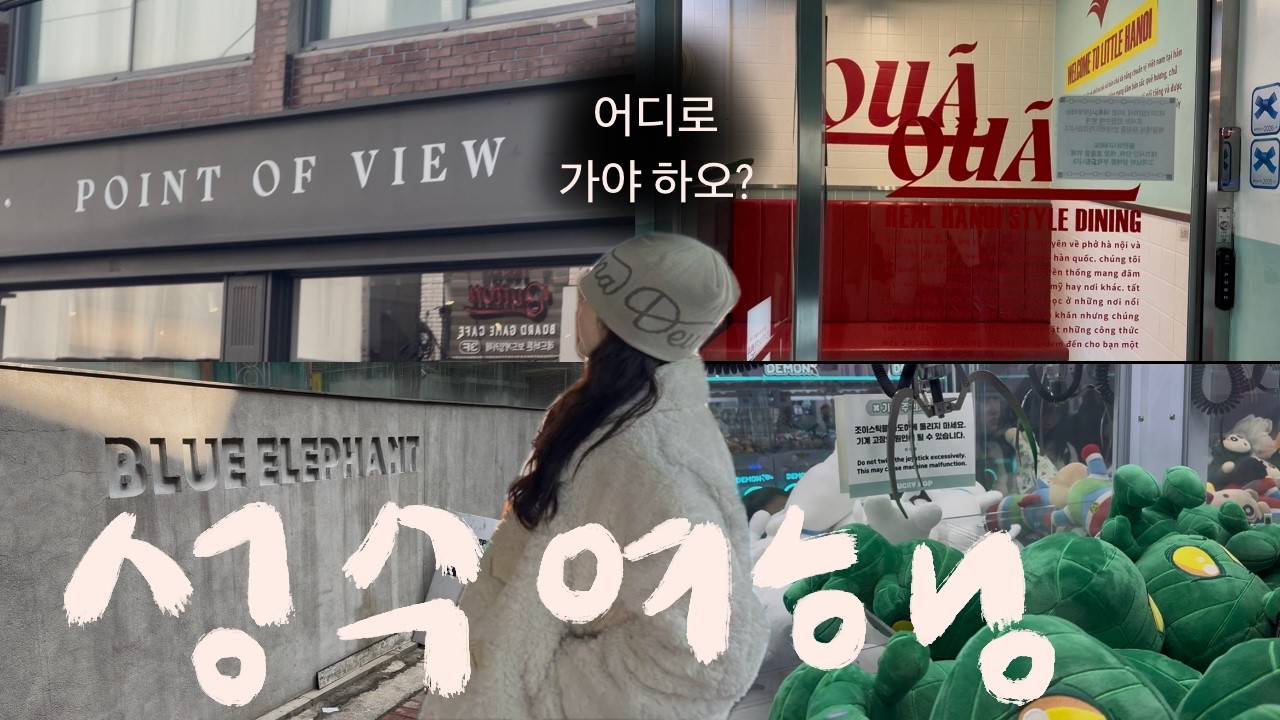 [장거리 커플의 성수 vlog]⭐️어디로 가야하오..⭐️꾸아 |소품샵 |블루엘리펀트 |viewmap |포인트오프뷰 |LMC |h&m |브랜디멜빈 |마일스톤 커피