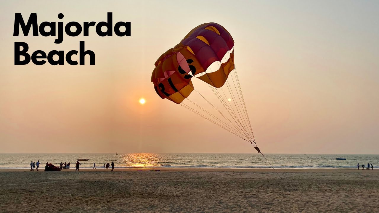 Majorda Beach Goa | Sunset Beach | Parasailing in Goa |  Goa Beaches | Goa | 4K