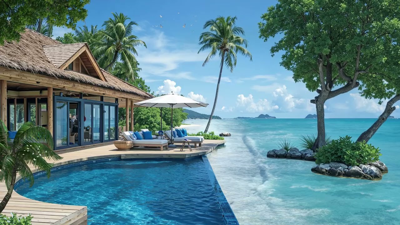 Tropical Morning Beach Bar ☀️ Bossa Nova Jazz for Coffee, Focus & Positive Energy Flow