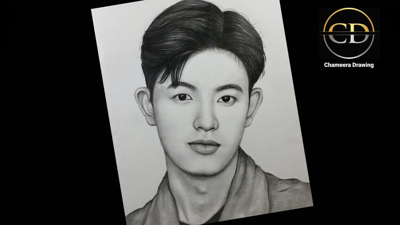 How to draw a boy face 