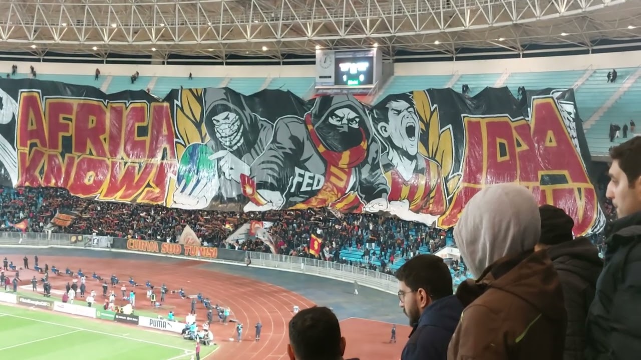 Tifo curva sud tunis ❤️🇧🇪🧨🧨🧨💪🇹🇳match EST vs simba 1_0