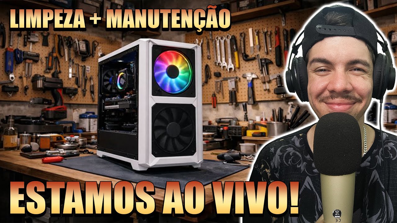 LIVE ESPECIAL DE LIMPEZA + MANUTENÇÃO DO PC DA LIVE!🖥️ DICAS, BATE PAPO E MUITO MAIS! 🧙‍♂️