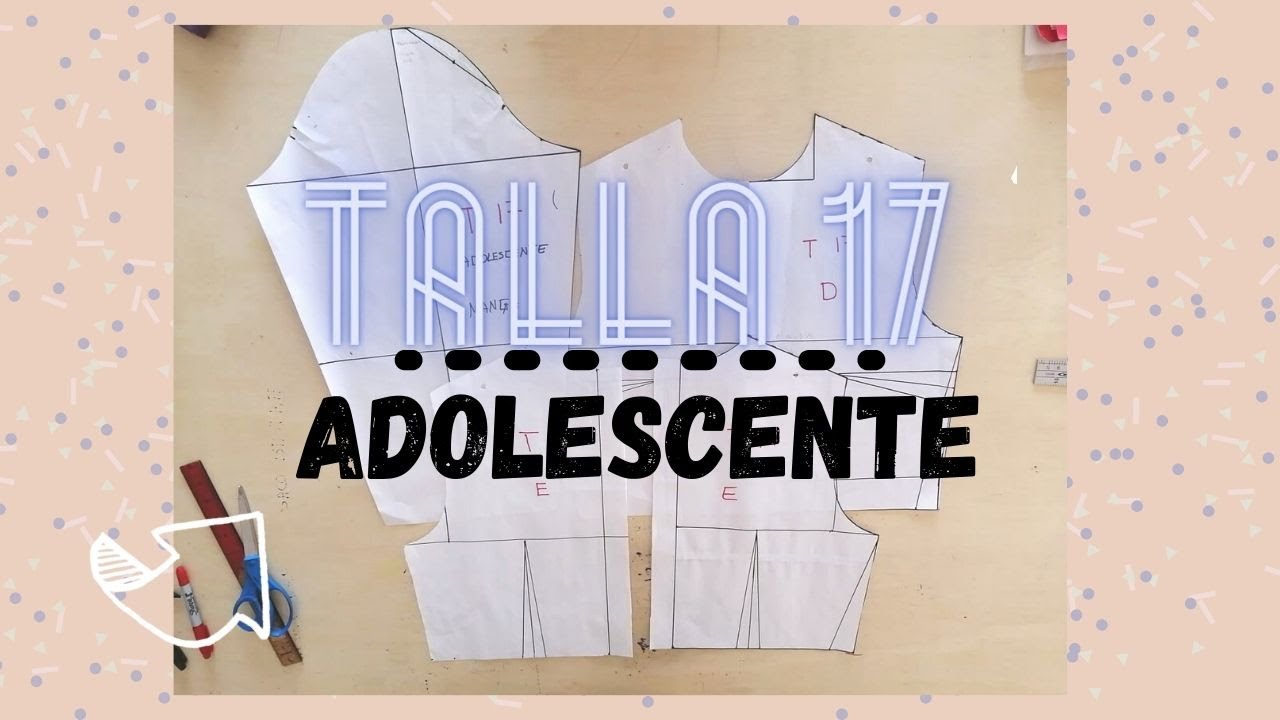 Trazo 17 Adolescente / Talle delantero, espalda y manga