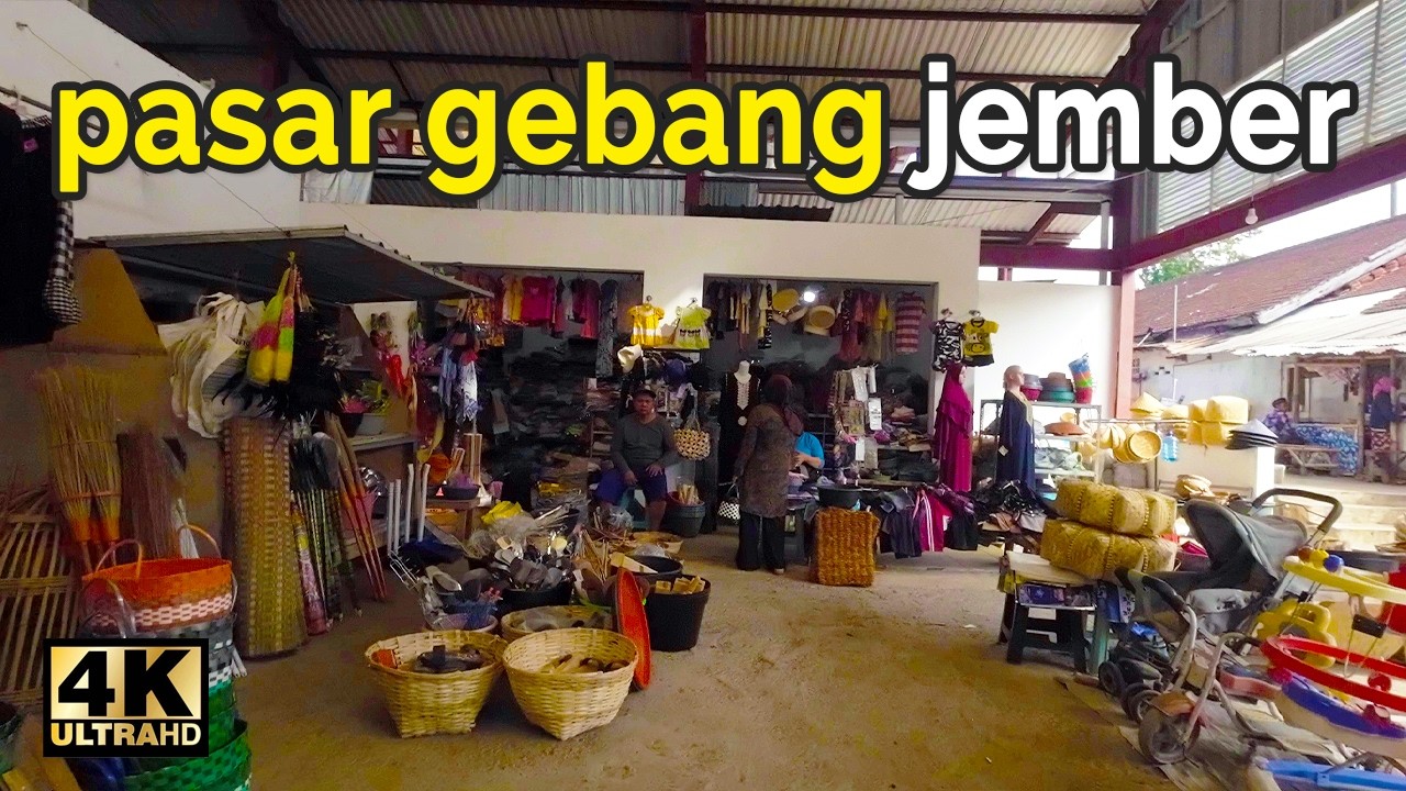 Ke Pasar Gebang Jember via Jalan Melati | Kehidupan Nyata di Indonesia 【4K】