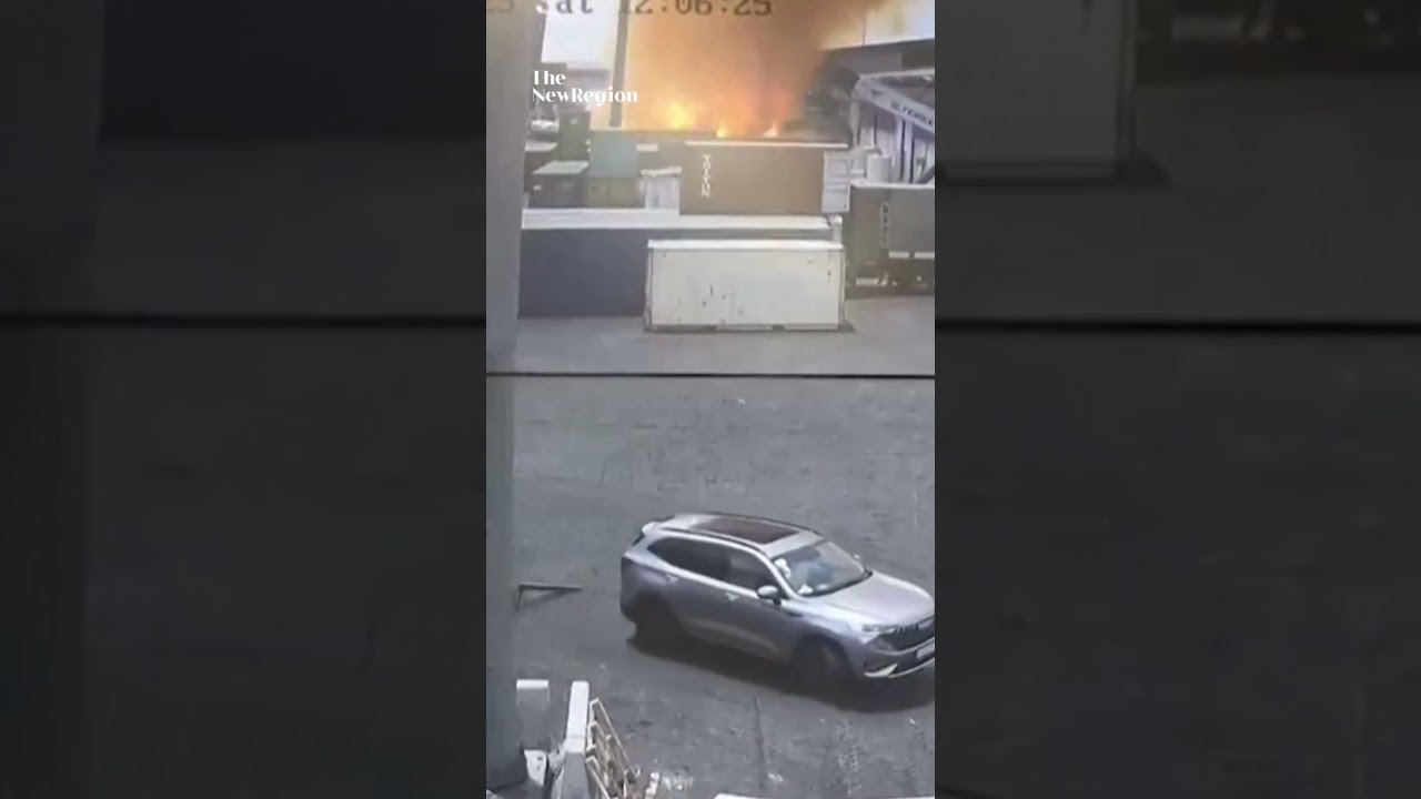 CCTV footage shows moments before Iran explosion