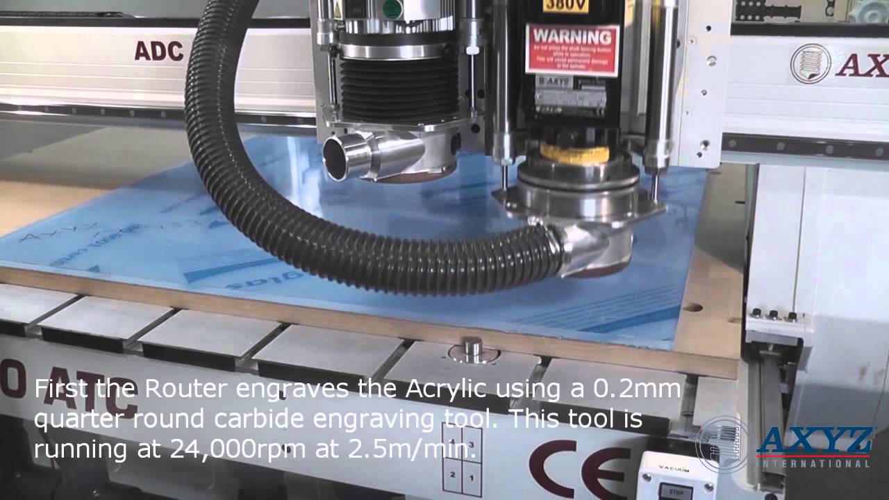 CNC Router Cutting 10mm Clear Acrylic | CNC Router | AXYZ International