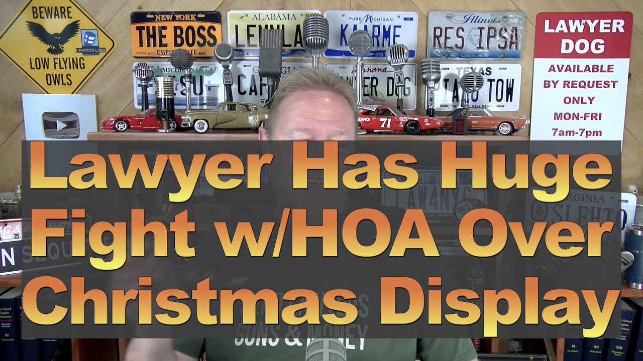 Lawyer Has Huge Fight w/HOA Over Christmas Display