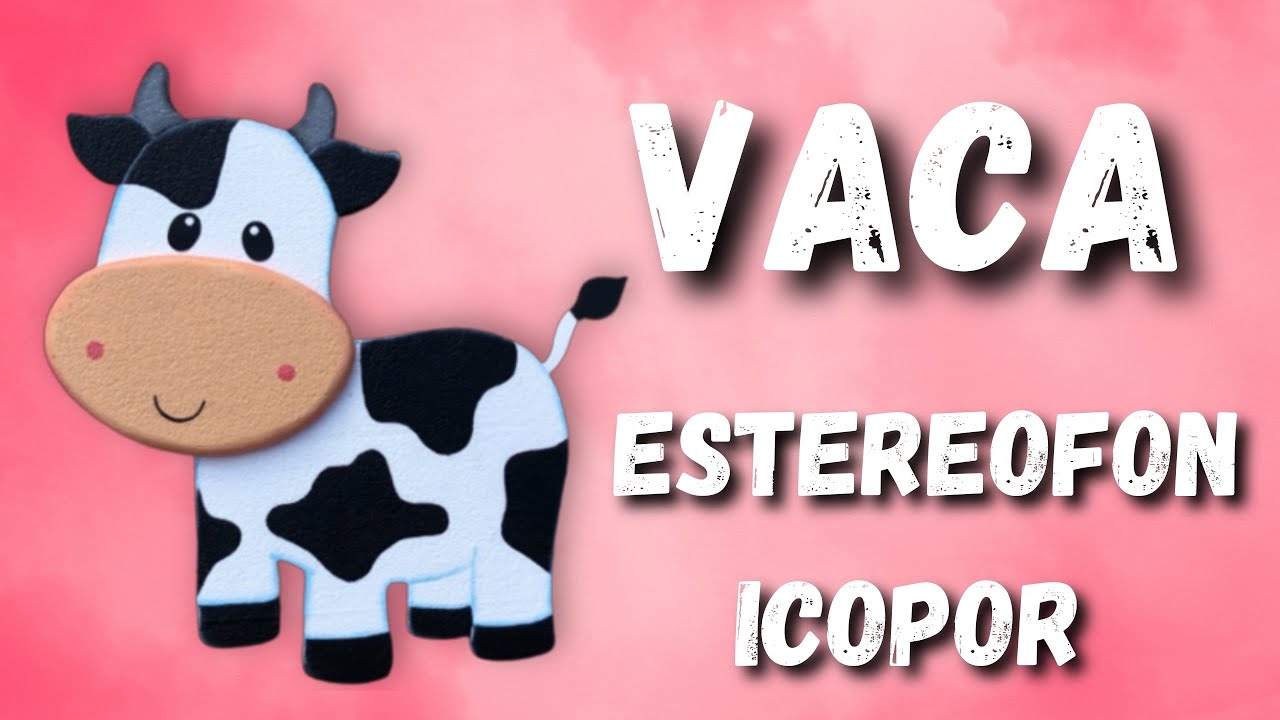 Vaca en estereofón / pintura en icopor