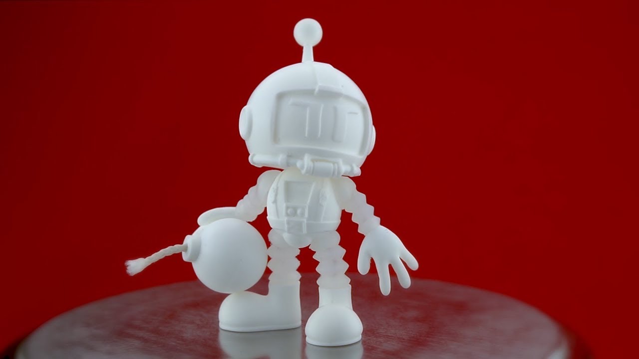 Rotocasting a Resin Toy Figure - the Atomic Bomberman (using Smooth-Cast 65D)