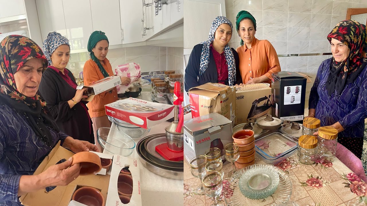 YENİ YAPILAN KÖY EVİ MUTFAK DOLABI 😍 ABLAMIN EVİ YENİ EŞYALAR GELDİ ~ YENİ EV TURU