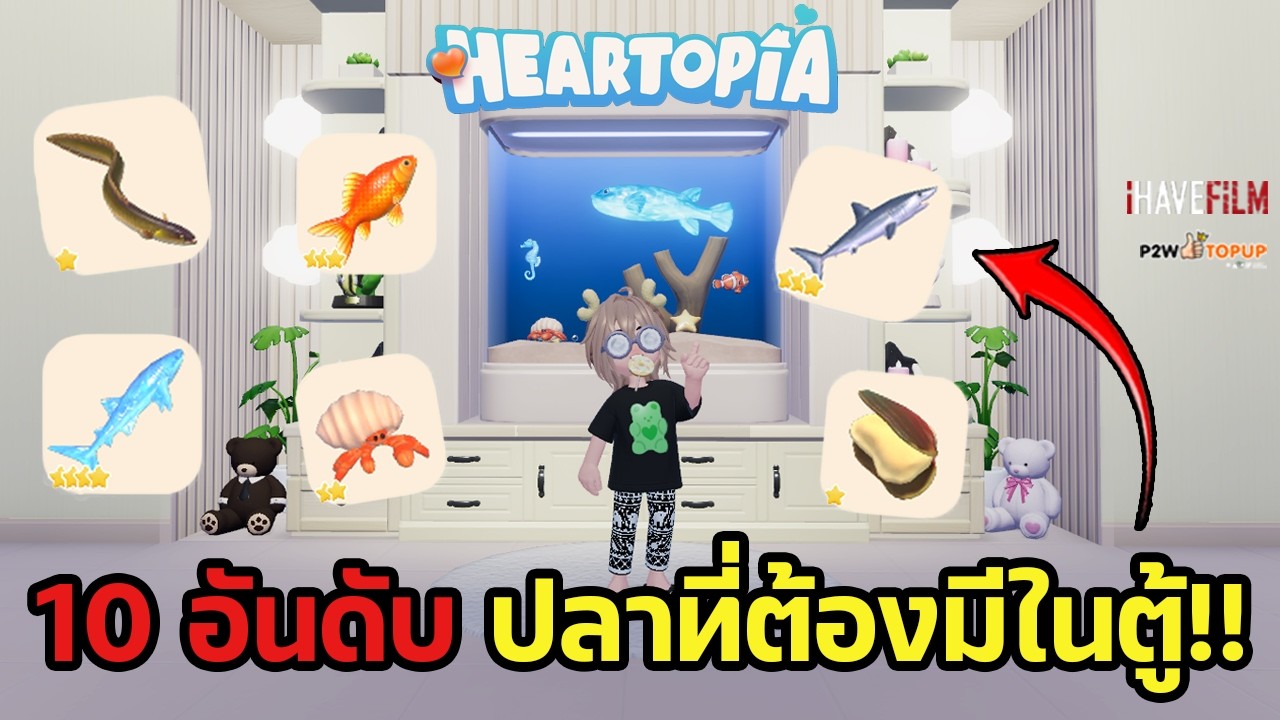 Heartopia | แนะนำ 10 อันดับ ปลาสุด น่ารัก สวย หายาก ที่ควรมีติดบ้านติดตู้!! 🐟🐟