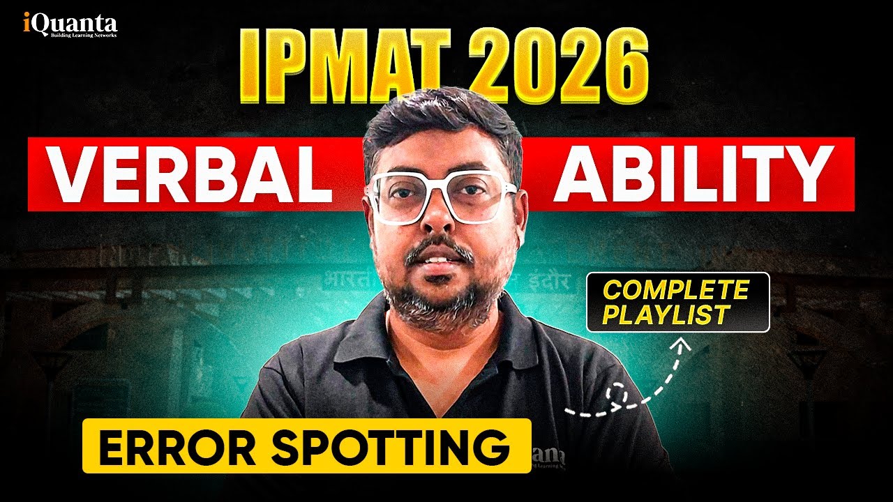 IPMAT Verbal Ability TRICKS | Error Spotting Made Easy