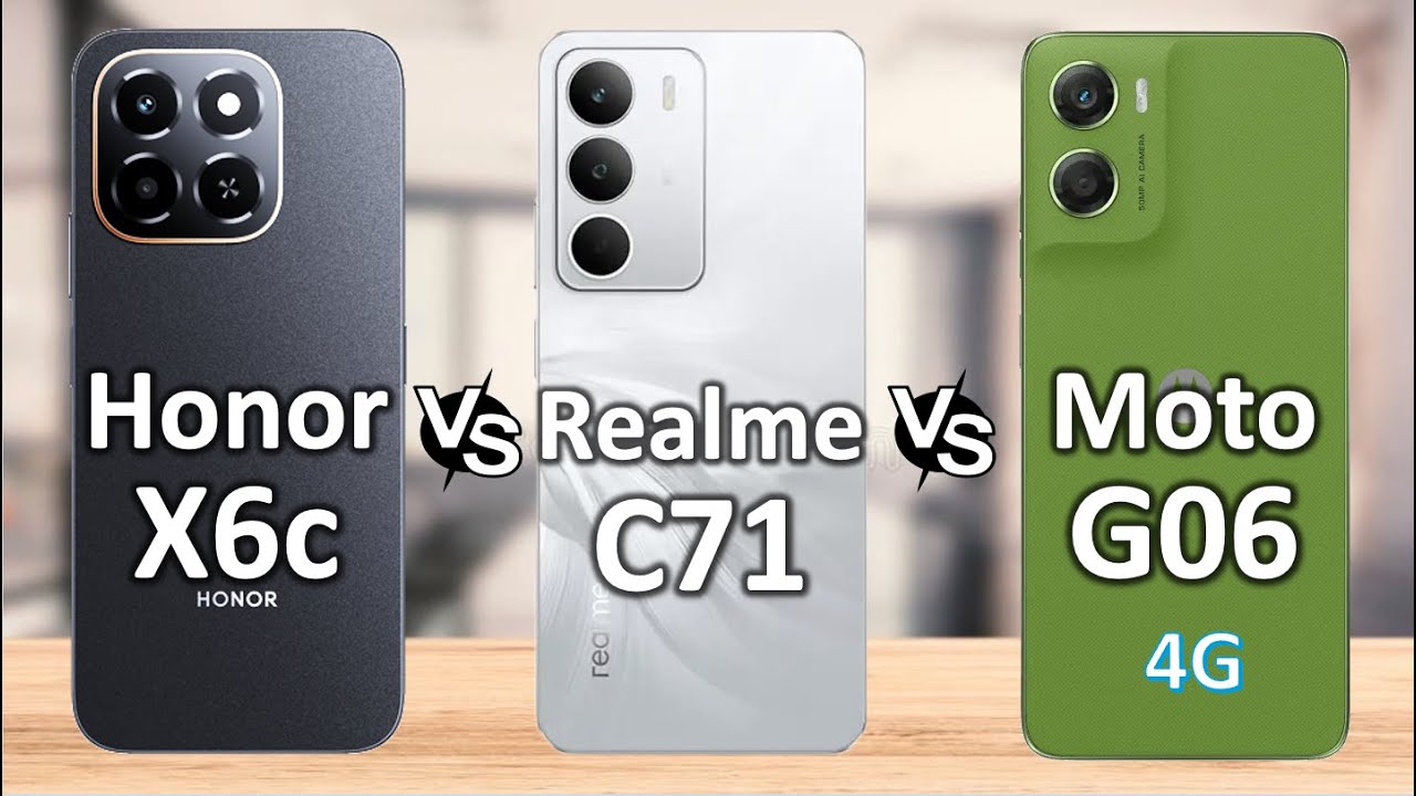 Moto G06 vs Realme C71 vs Honor X6c | Display, Performance & Battery