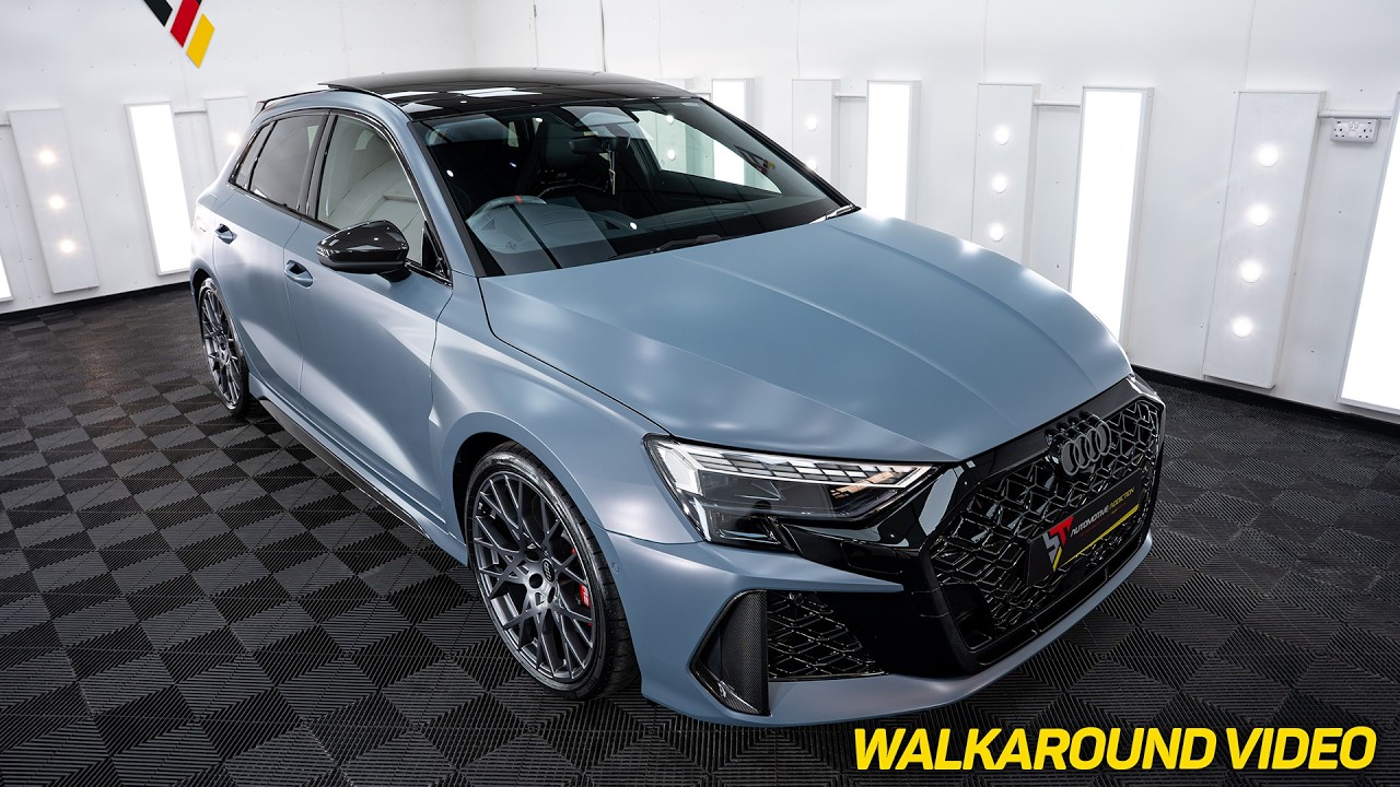 2026 Audi RS3 8.5Y Sportback I Satin Kemora Grey I Walkaround & Revs