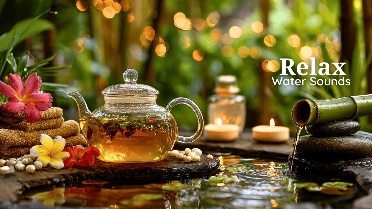Relaxing Music for Healing + Bamboo Water Sounds 🌿 Insomnia Relief, Calm Anxiety & Deep Relaxation
