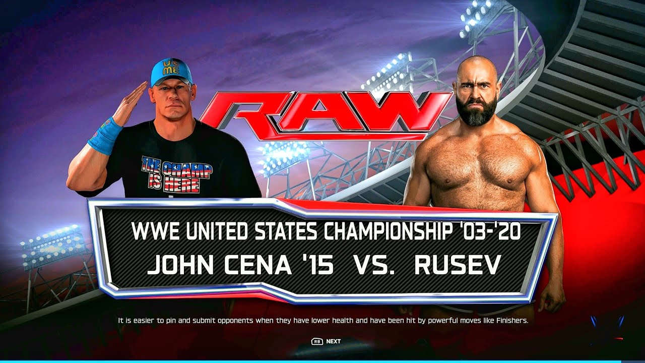 JOHN CENA VS RUSEV -  UNITED STATES TITTLE 