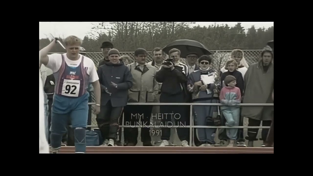 Seppo R&auml;ty 96,96m Maailmanenn&auml;tys 1991 Punkalaidun Remasteroitu