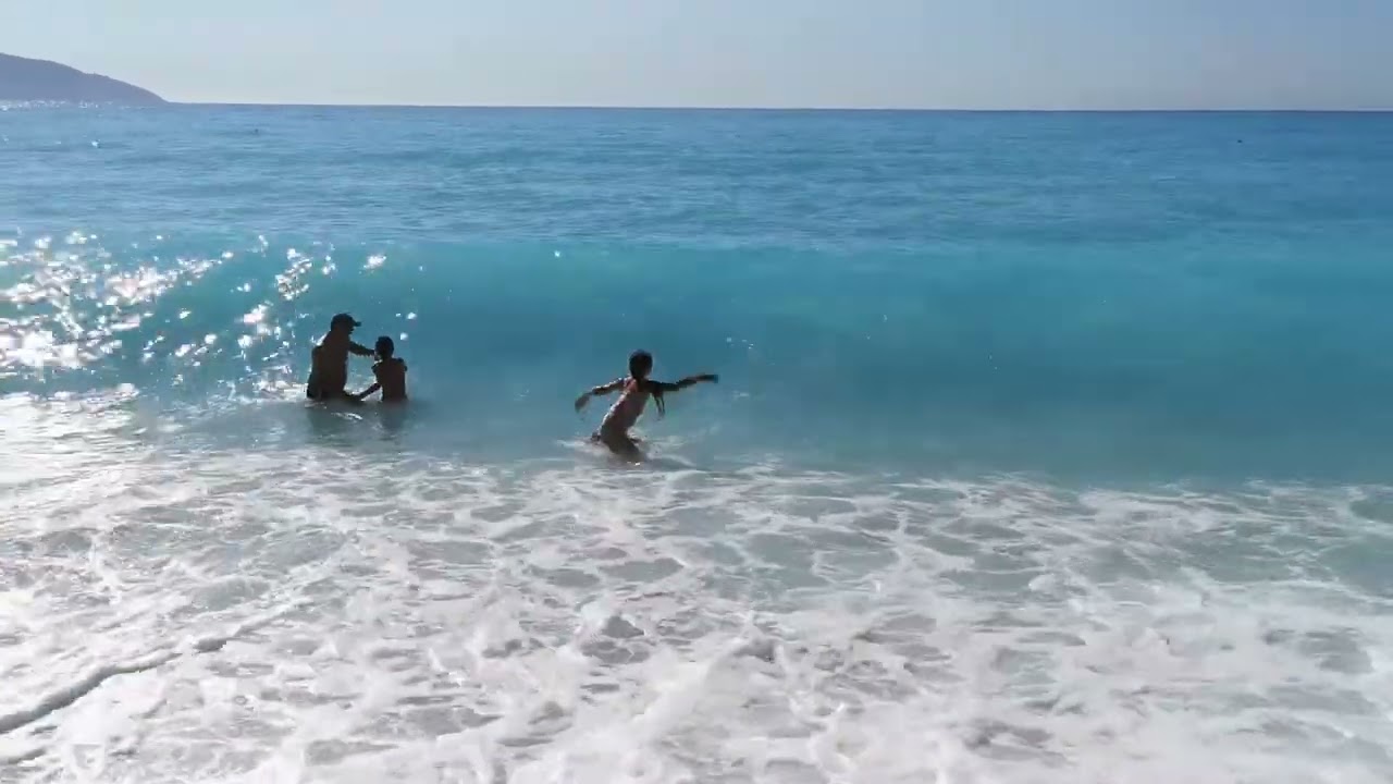 Myrtos beach on Kefalonia - waves