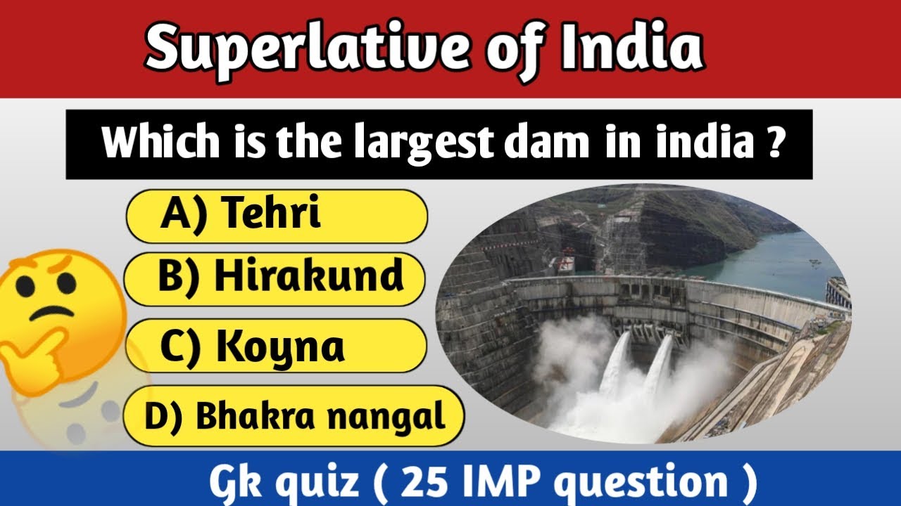Superlative of India 2021(part 1) || gk quiz in english for competitive exams#largest#superlative