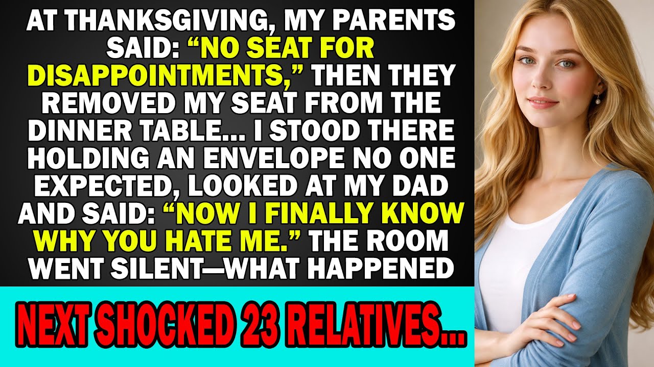 At Thanksgiving, My Parents Said: “No Seat For Disappointments,” Then Removed My Seat From the…