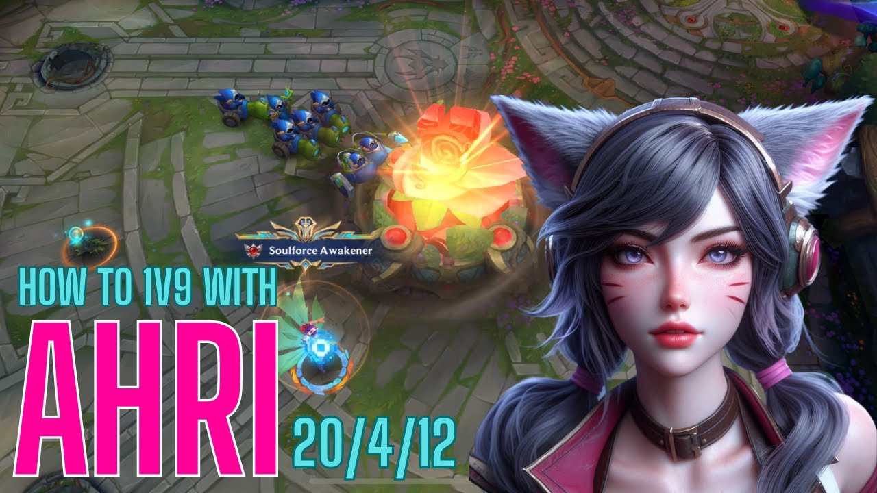 WILD RIFT AHRI TIPS and 1v9 GAMEPLAY