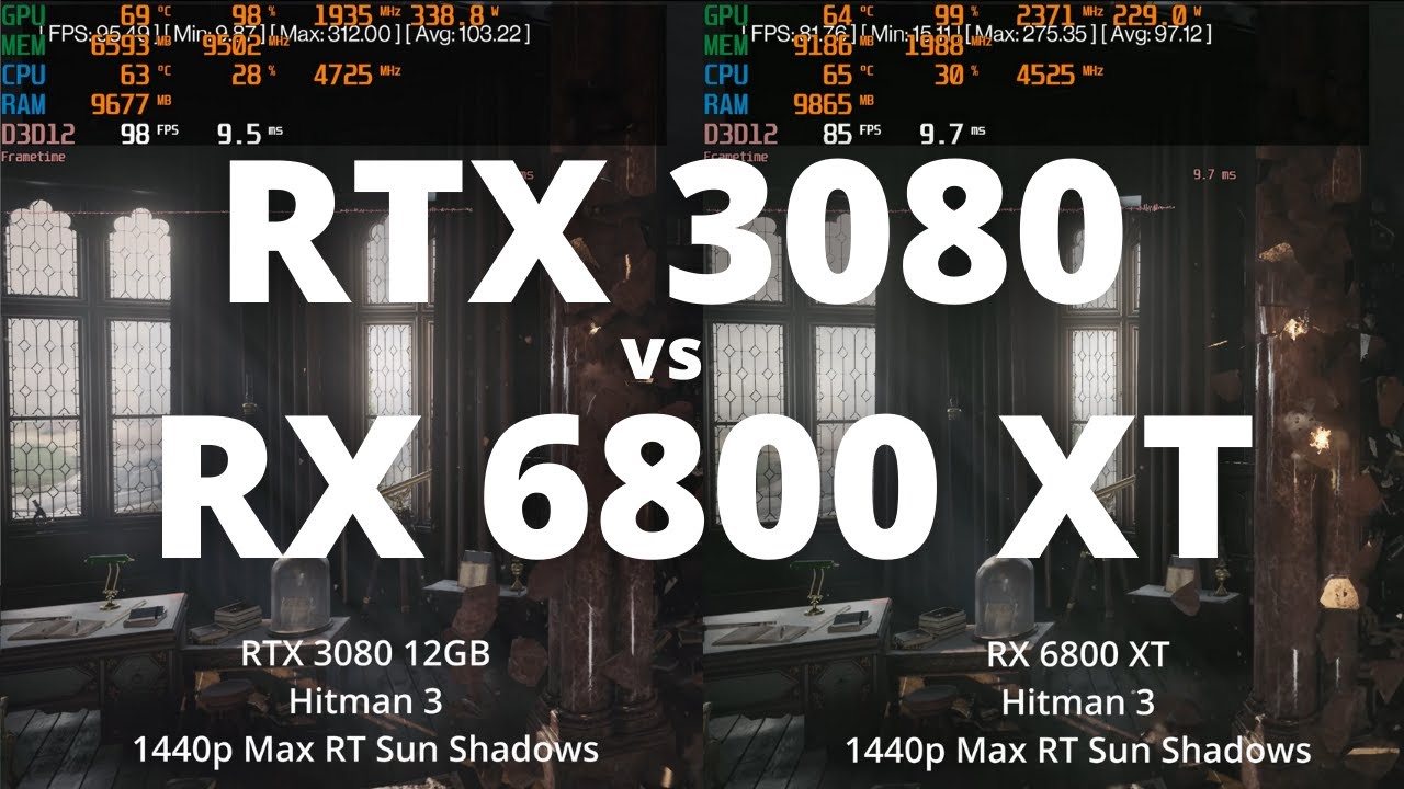 AMD vs Nvidia: Hitman 3 Ray Tracing, DLSS, FSR