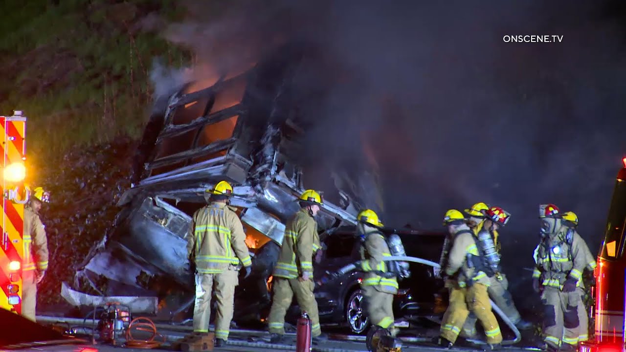 One Killed in Fiery Crash with Food Truck