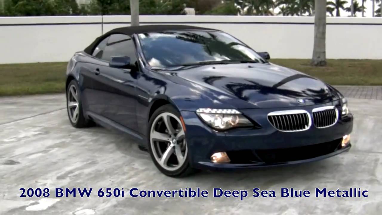 2008 BMW 650i Convertible Deep Sea Blue Metallic  A2639
