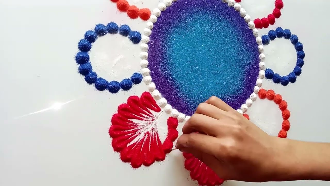 Makar Sankranti Special Rangoli 🌞🪁 | Colourful Floral Rangoli Design | Sankranti 2026