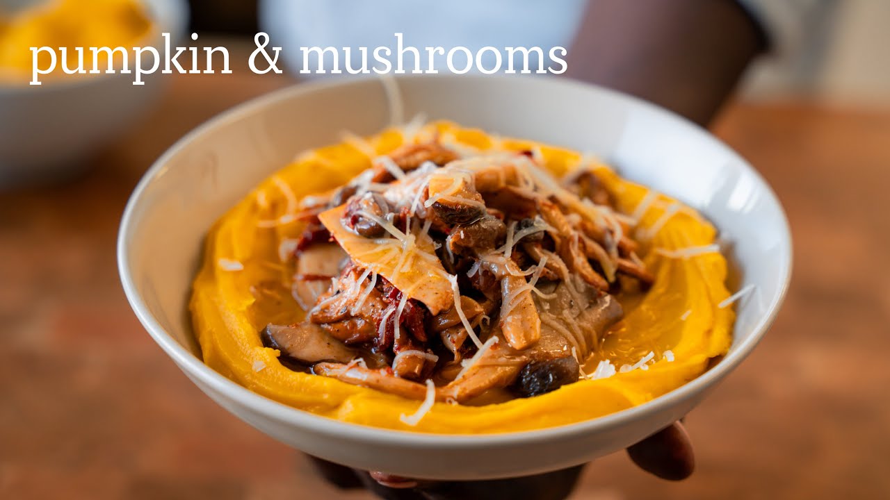 Roasted Pumpkin & Fried Mushrooms | Fall Recipe | IvanEats