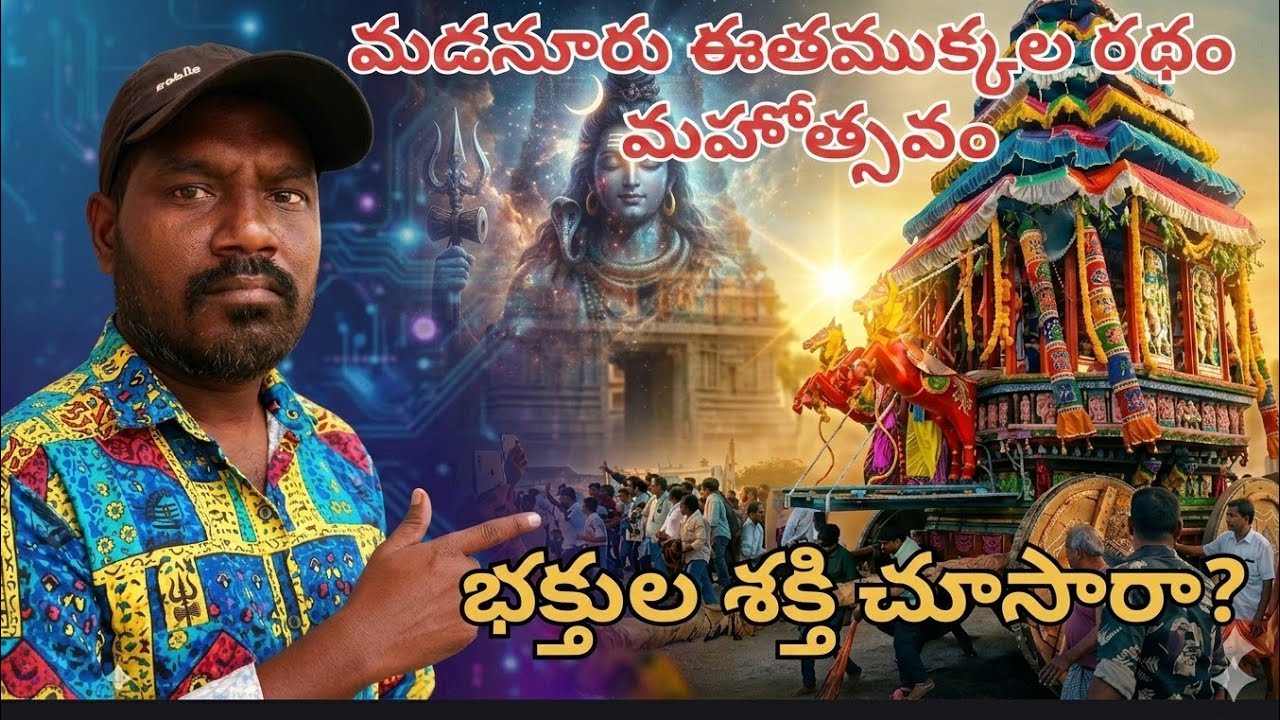 భక్తులు రథం లాగుతున్న అద్భుత దృశ్యం 🙏