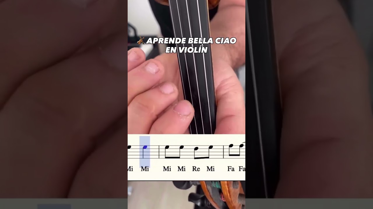 🎻 APRENDE BELLA CIAO EN VIOL&Iacute;N  Un ejercicio pr&aacute;ctico que combina partitura y digitaci&oacute;n en tiempo&hellip;