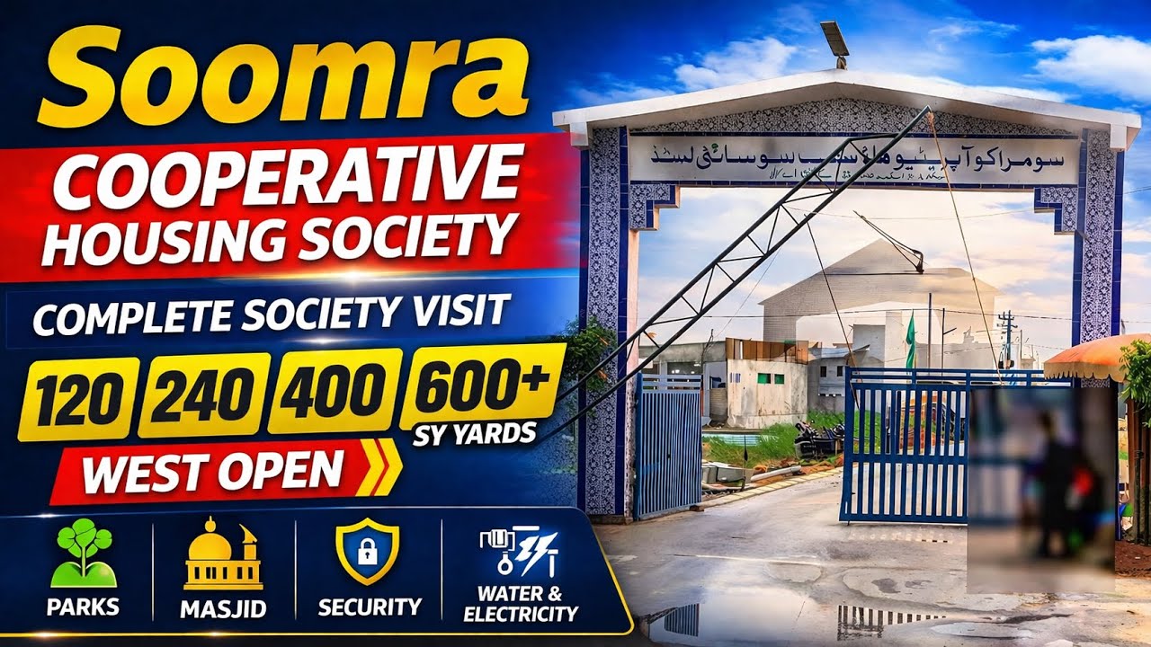 Soomra Cooperative Housing Society 🔥 | Complete Society Visit | 120, 240, 400, 600+ Yards