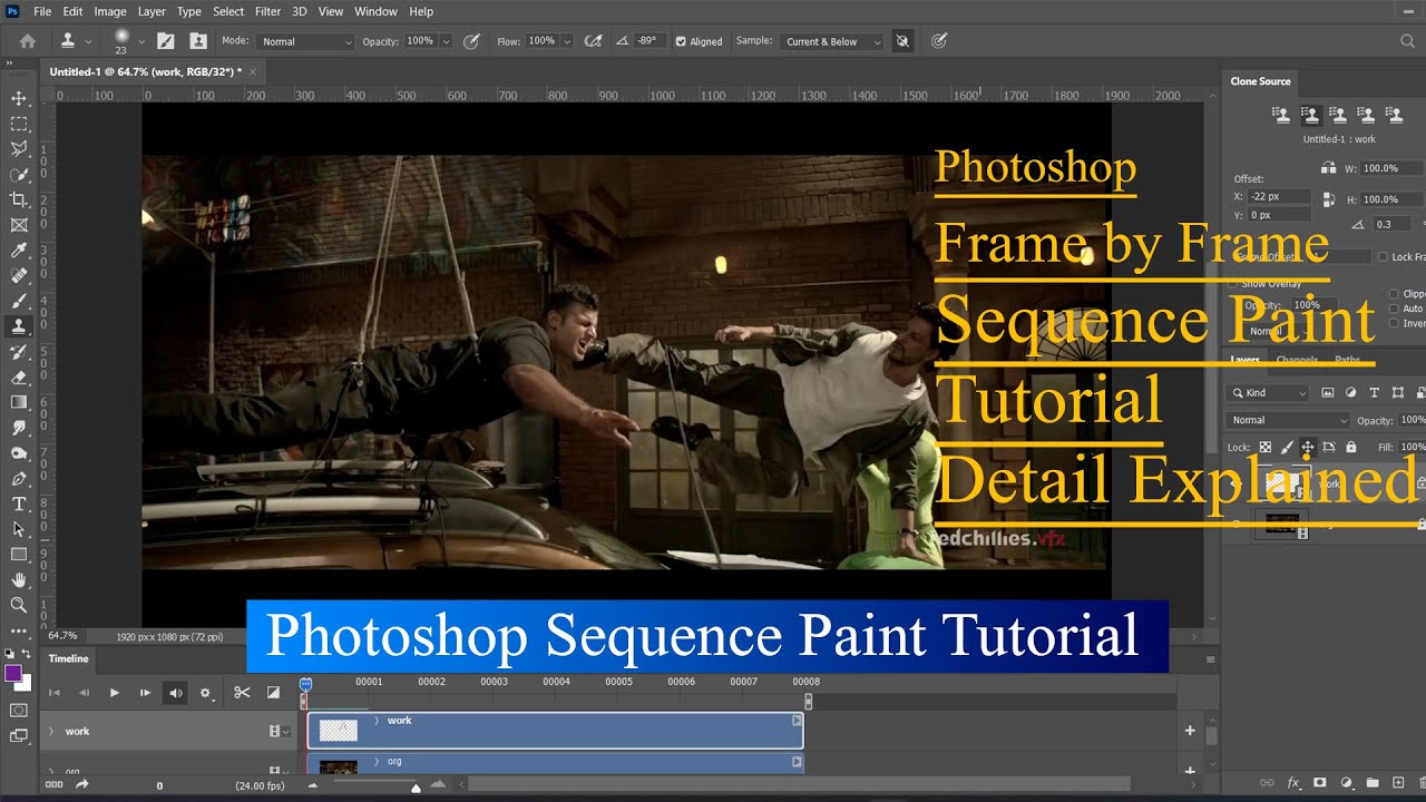 Photoshop Sequence Paint || Frame By Frame Paint In Photoshop || Photoshop Paint Detail Explain