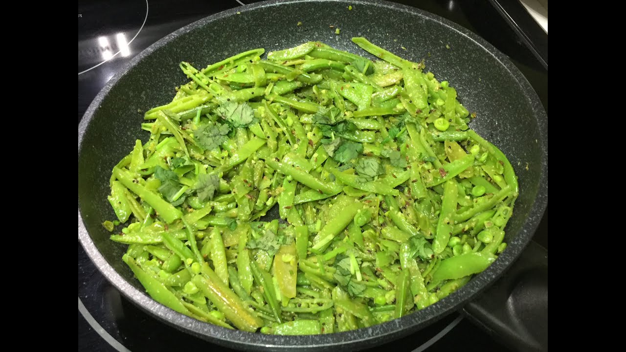 Spicy Snap Peas Subji (Indian Style) Video Recipe