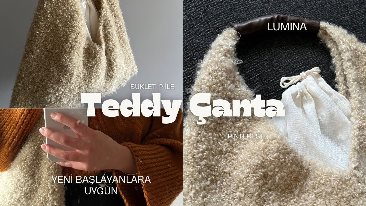 Kışlık örgü çanta nasıl yapılır?🌸🌸 (how to make a teddy bag)