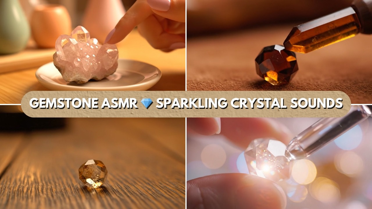 Gemstone ASMR 💎 Sparkling Crystal Sounds #crystals #asmr #aiasmr #gemstoneasmr #crystalsounds