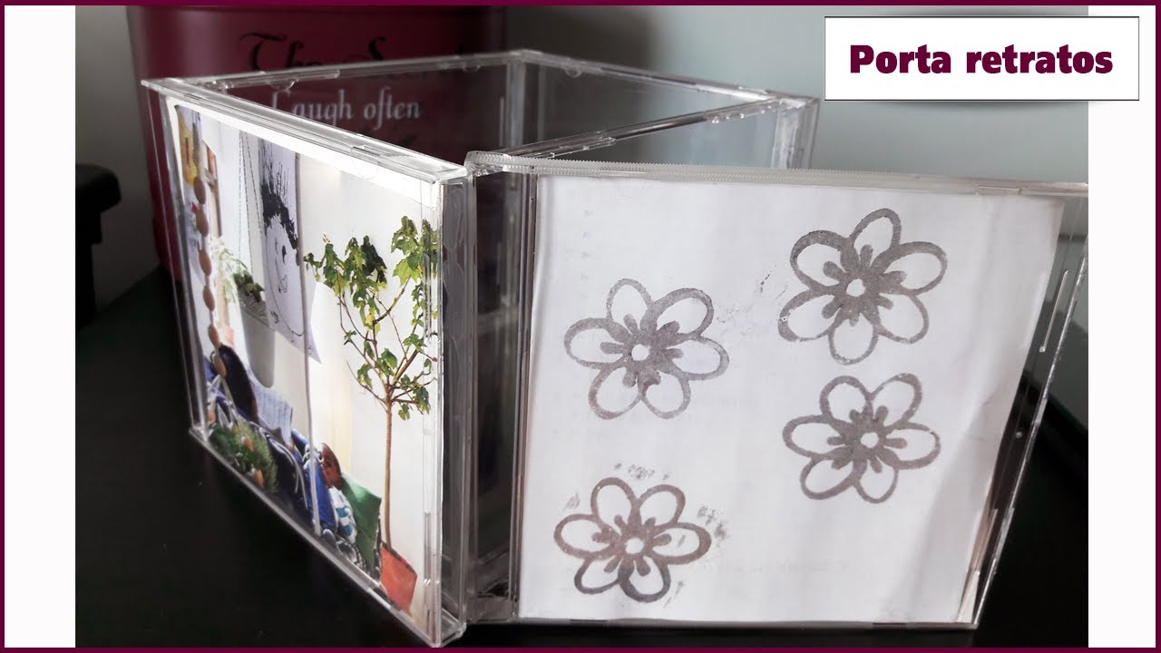 Como reaproveitar capas de CD – cubo decorativo porta retratos DIY