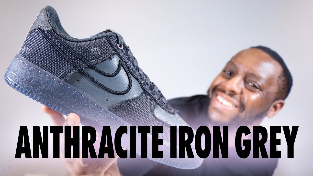 Nike Air Force 1 '07 Anthracite Iron Grey Violet On Foot Review QuickSchopes 879 Schopes IQ0614 060