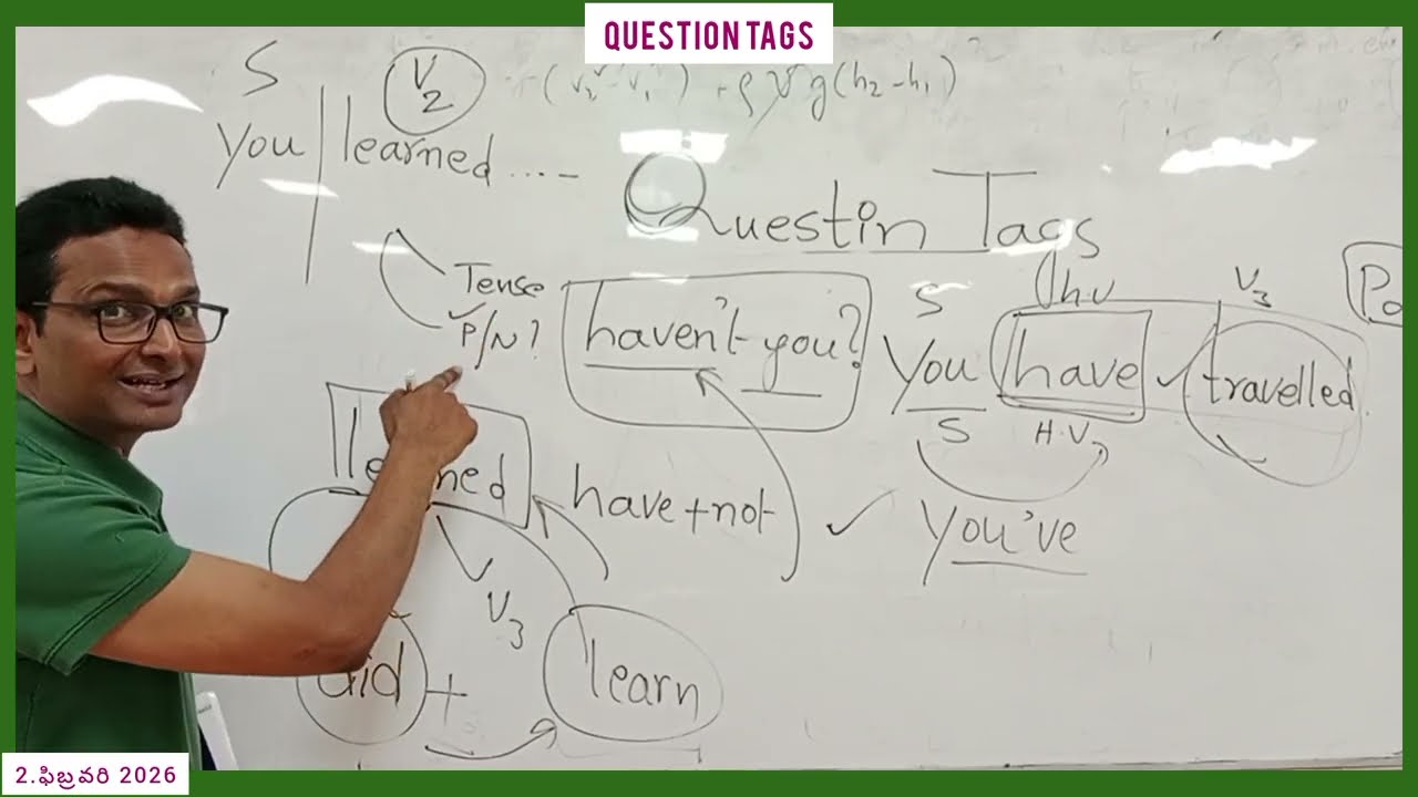 QUESTION TAGS_ PART - 1 _ GRAMMAR _ INTER FIRST YEAR 