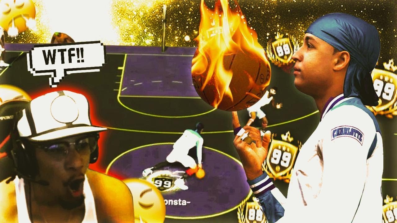 #1 2K TWITCH STREAMER REACTS TO MY 99 OVERALL GLITCHY DRIBBLE MOVES ON NBA2K19