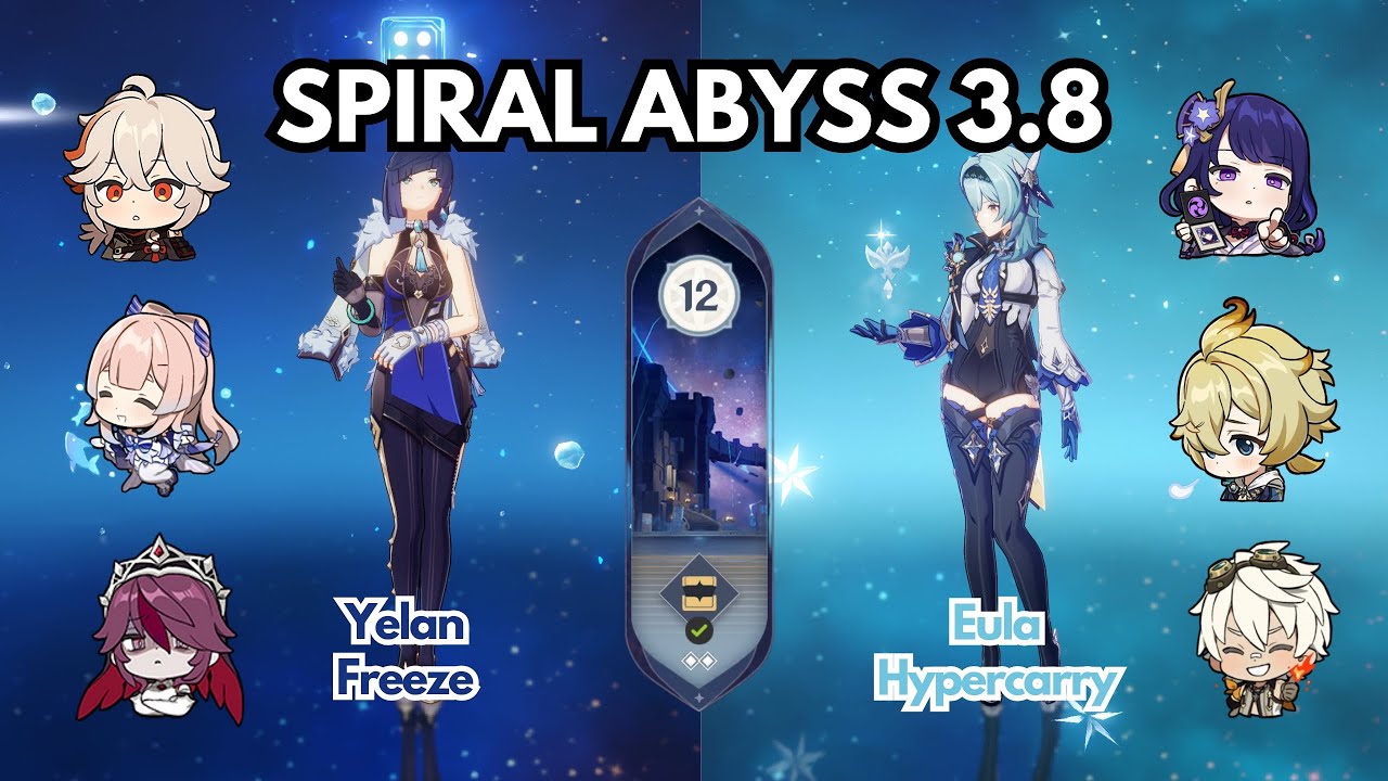 C0 Yelan Freeze & C3 Eula Hypercarry | Spiral Abyss Floor 12 9⭐️ | Genshin Impact