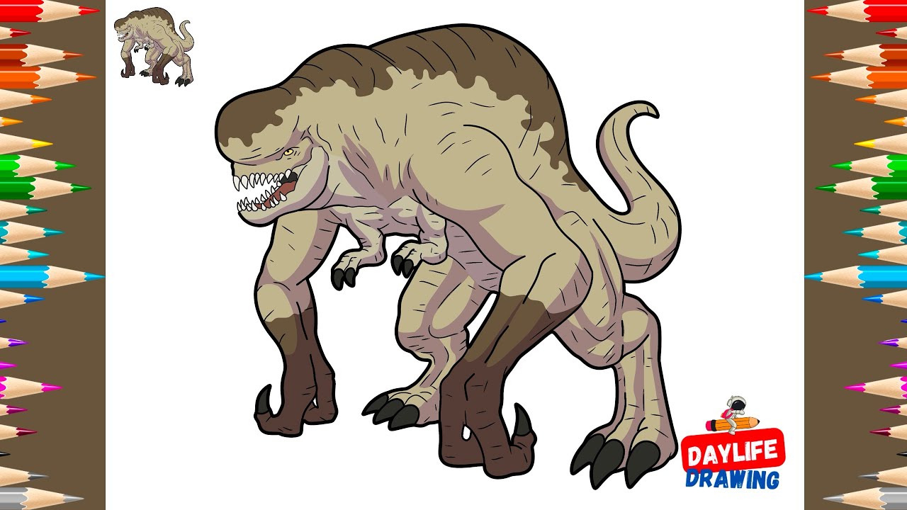 How to Draw Distortus Rex | Jurassic World Rebirth 