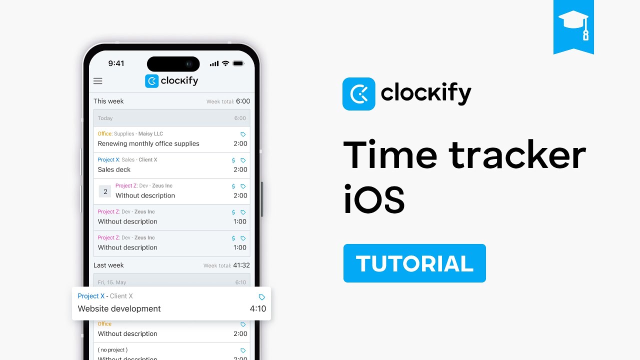 Отслеживатель времени для iOS | Учебное пособие по Clockify (2024)